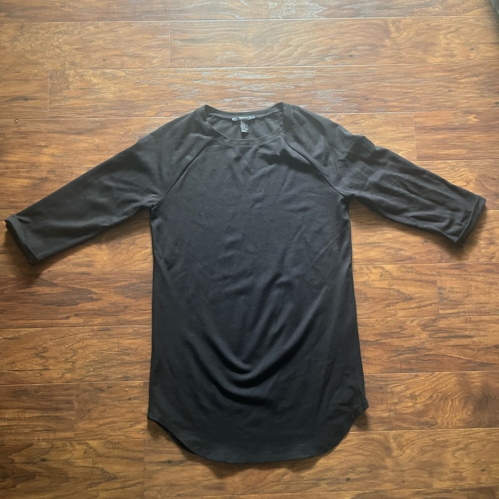 EUC Forever 21 Women’s 3/4 Sleeved Black Sweatshirt Dress - Sz Medium